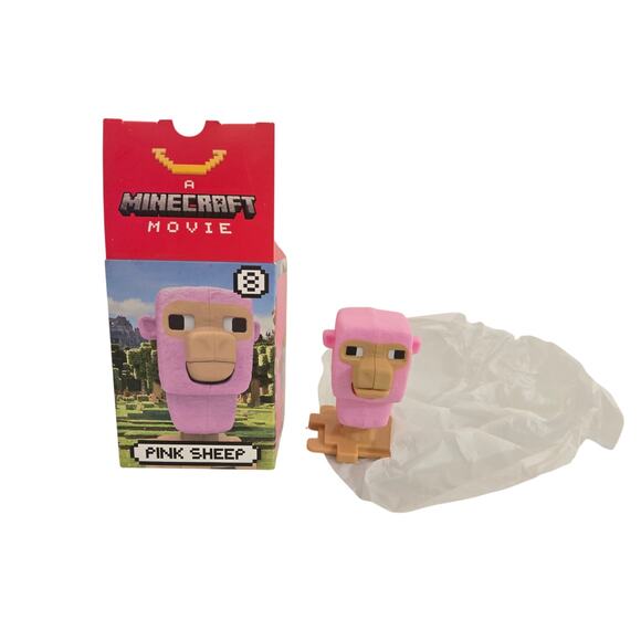 McDonald's Happy Meal Toy Minecraft Pink Sheep - Picture 1 of 6